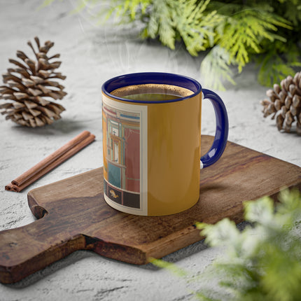 Pompeii Walls Pl.20 by Victor Steeger Colorful Mugs, 11oz