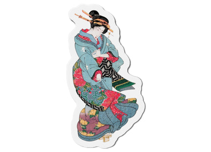 Beauties in a Spring Storm by Keisai Eisen Die-Cut Magnets (5 Sizes)