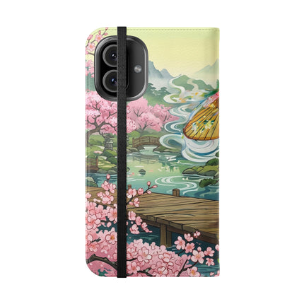 🌸🐱 Kimono Kitties Flip Case – Whimsical Elegance & Storybook Charm