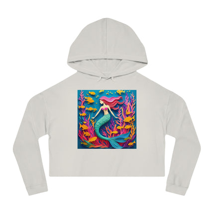 Mermaid Cropped Hooded Sweatshirt