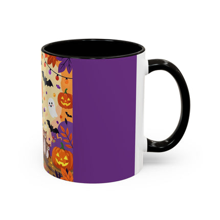 🎃🐈‍⬛ The Pumpkin Child’s Halloween Parade Colorful Mug – Whimsical Storybook Charm