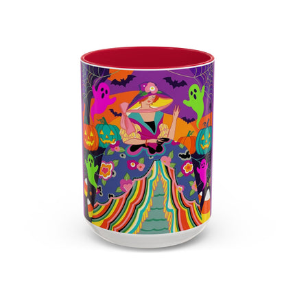 🌈👻 The Rainbow Ghost Masquerade Colorful Mug – Colorful Halloween Charm