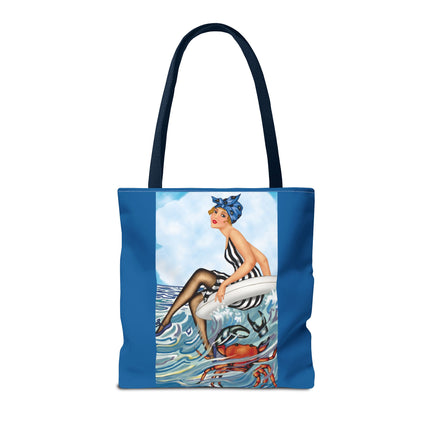 Playful Waves and Fashion Follies Tote Bag (AOP)