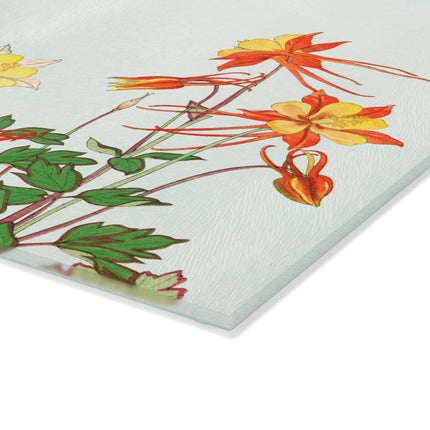 Aquilegia by Tanigami Kônan Glass Cutting Board