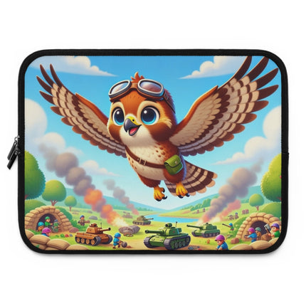 The Red-Tailed Hawk in Battle Laptop Sleeve – Flight, Courage & High-Flying Adventure
