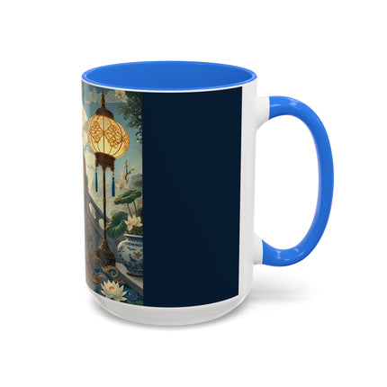 Moonlit Bridge Gentleman Colorful Mug – Imperial Serenity & Moonlit Harmony