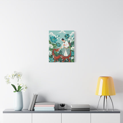 🐉🌿 The Dragon Keeper Placemat – Art Deco Floral Fantasy