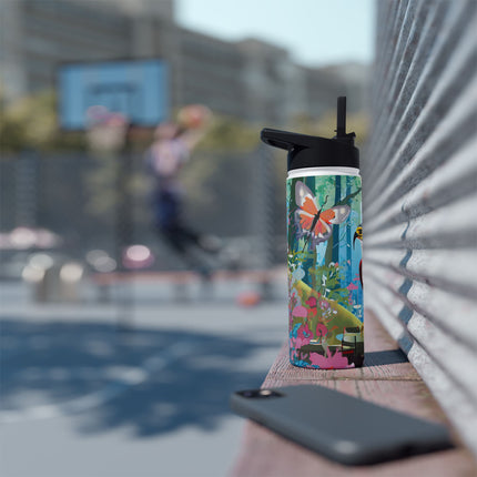 A Colorful Raptor Stainless Steel Water Bottle