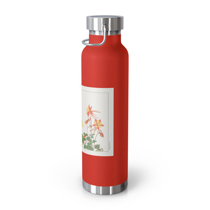 Aquilegia Flower by Tanigami Kônan Copper Vacuum Insulated Bottle, 22oz