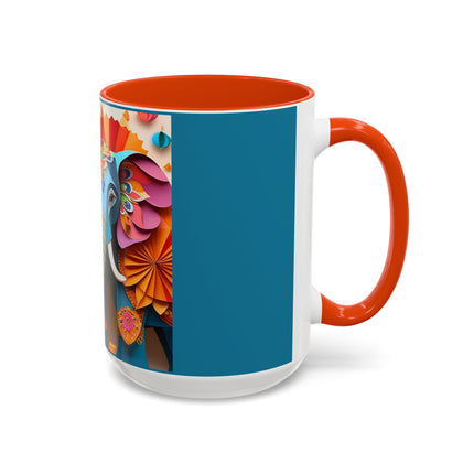 Elephant at an Autumn Festival Colorful Mugs (11oz, 15oz)