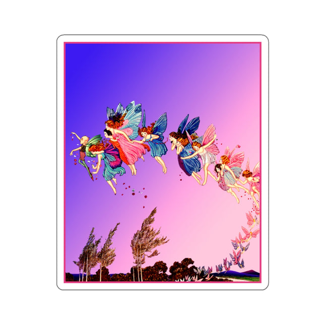 Fairies, Pixies, and Petals in Twilight's Embrace Kiss-Cut Stickers (4 Sizes)