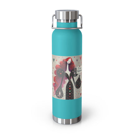 To My Valentine Copper Vacuum Insulated Bottle, 22oz