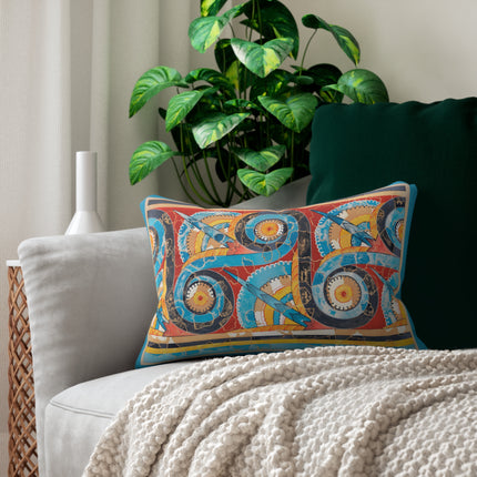 Reproduction of S-Spiral Frieze by Emile Gilliéron Spun Polyester Lumbar Pillow
