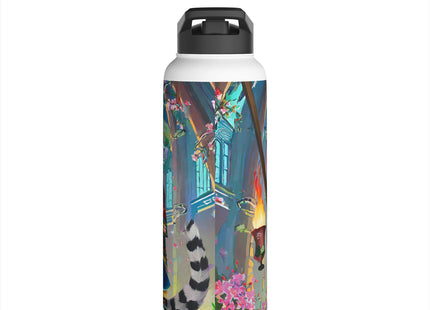 Cyberpunk Leopard Stainless Steel Water Bottle