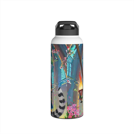 Cyberpunk Leopard Stainless Steel Water Bottle