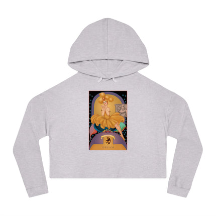 November & Topaz (from the Gem Series) by Sofia Chiostri Women’s Cropped Hooded Sweatshirt