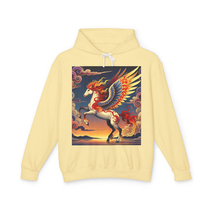 Flame-Winged Horse at Sunset Hoodie
