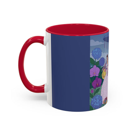 The Lady Of The Garden Tea Party Colorful Mugs – Art Deco Floral Elegance