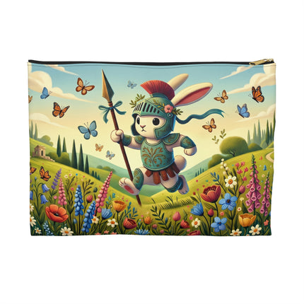 The Rabbit Gladiator Flat Pouch – Adventurous Spirit & Heroic Charm
