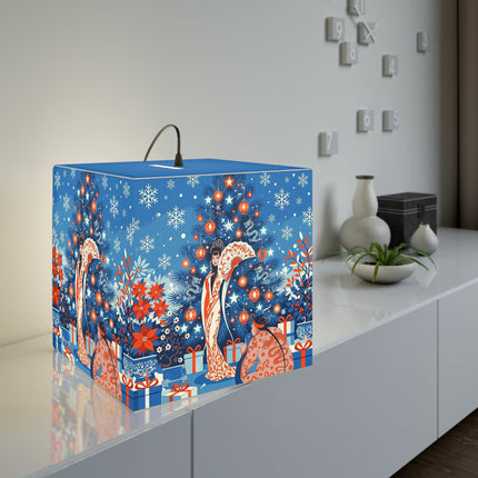 🎋❄️ The Winter Lantern Celebration Light Cube Lamp – Elegant Asian Christmas Fantasy