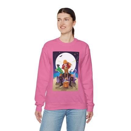 Moonlit Pirate Halloween Unisex Heavy Blend™ Crewneck Sweatshirt