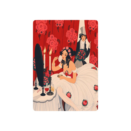 🌹🪞 The Lady Of The Rose Boudoir Playing Cards – Art Deco Floral Glamour