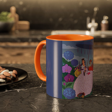 The Lady Of The Garden Tea Party Colorful Mugs – Art Deco Floral Elegance