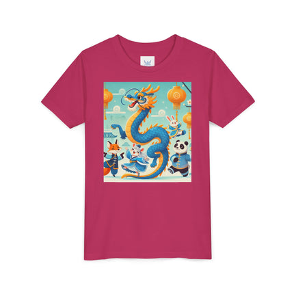 Blue & Gold Dragon Festival Parade Youth Short Sleeve Tee