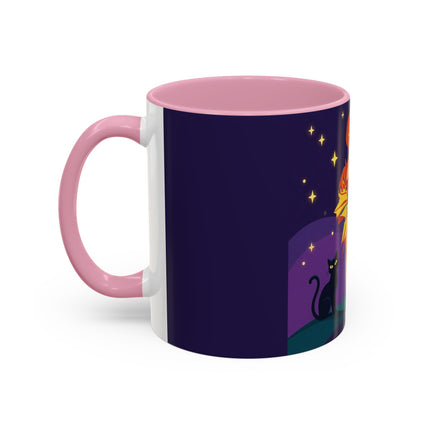 🎃🕯️ Moonlit Pumpkin Masquerade Colorful Mug – Whimsical Halloween Charm
