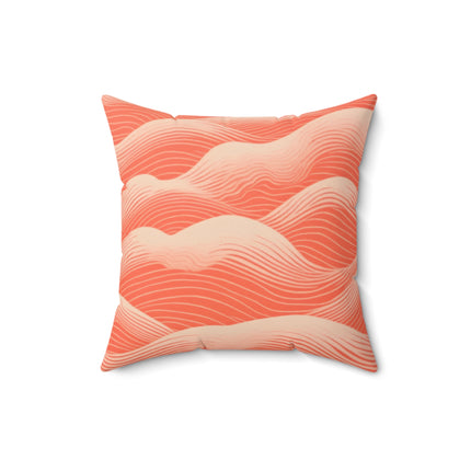 Hues of Orange Wave Patterns and Beige Wave Pattern