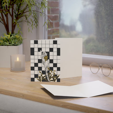 Woman and the Crossword Greeting Cards (1, 10, 30, and 50pcs)