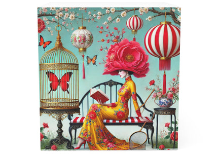 Reading In A Painted Garden Note Cube