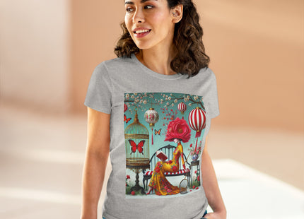 Reading In A Painted Garden Cotton Tee