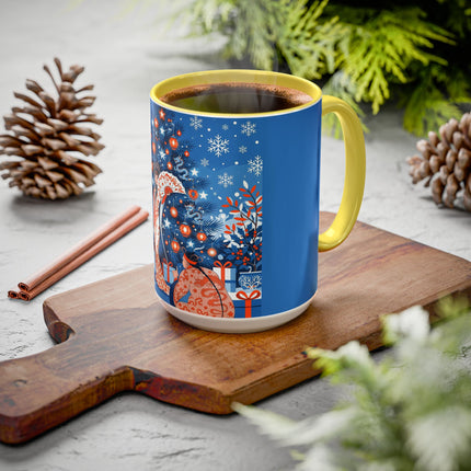 🎋❄️ The Winter Lantern Celebration Colorful Mug – Elegant Asian Christmas Fantasy
