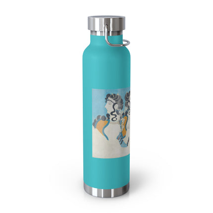 Reproduction of Ladies in Blue by Emile Gilliéron Copper Vacuum Insulated Bottle, 22oz