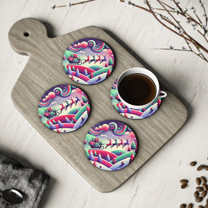 Festive Reindeer Flight Coasters