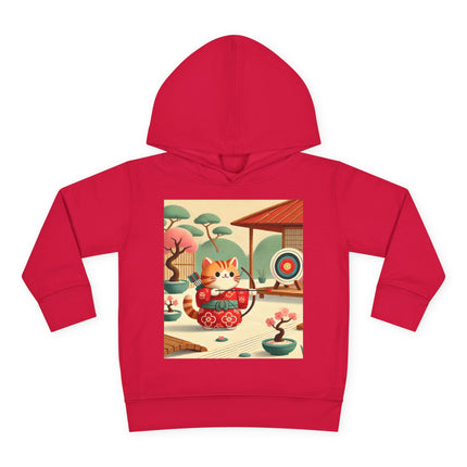 Archer Kitten in the Zen Garden Toddler Pullover Fleece Hoodie