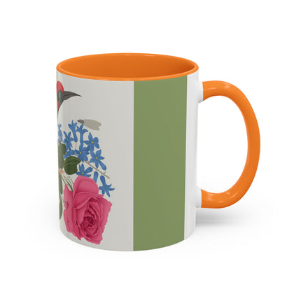 Woodpecker & Rose Colorful Mugs – Vibrant Spring & Bold Beauty
