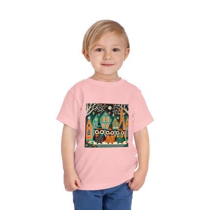 Night of the Trick-or-Treating Owlets Toddler Short Sleeve Tee