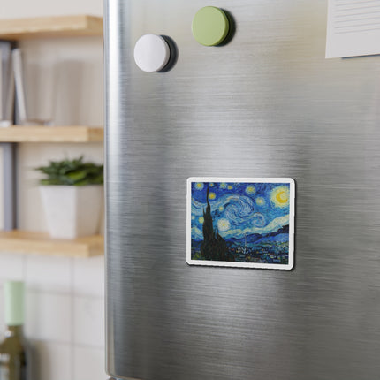 The Starry Night by Vincent Van Gogh Die-Cut Magnets (5 Sizes)
