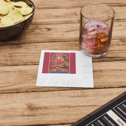 July & Ruby Zodiac White Coined Napkins
