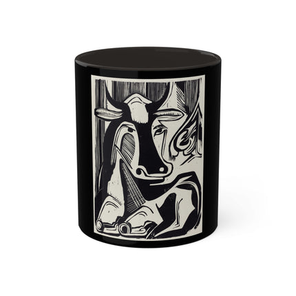 The Large Cow by Ernst Ludwig Kirchner Colorful Mugs, 11oz