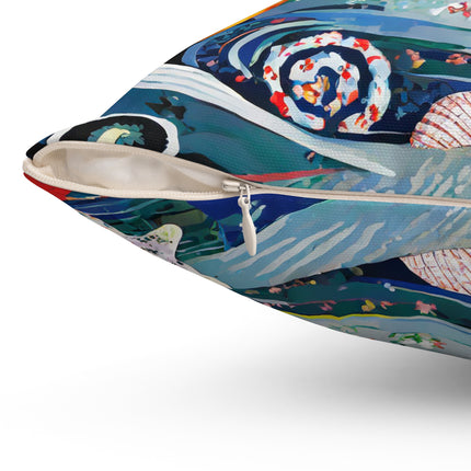 Nautical Patterns Spun Polyester Square Pillow