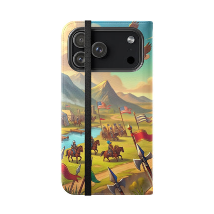 🦅⚔️ Watchful Guardian Flip Case – Courage, Leadership & Noble Adventure