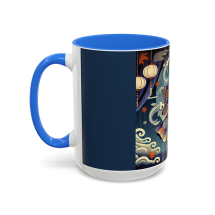 Skeleton Kabuki Performer Colorful Mugs (11oz, 15oz)
