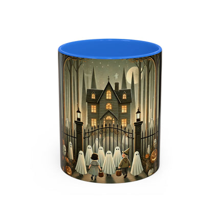 Ghostly Welcome – A Halloween Night Colorful Mugs (11oz, 15oz)