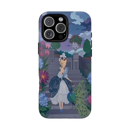 🦚🌸 The Peacock Garden Terrace Phone Case – Art Deco Floral Elegance