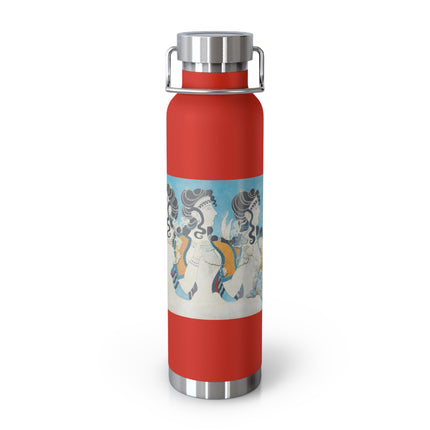 Reproduction of Ladies in Blue by Emile Gilliéron Copper Vacuum Insulated Bottle, 22oz