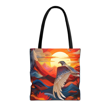 Falcon's Sunset Masterpiece Tote Bag (AOP)