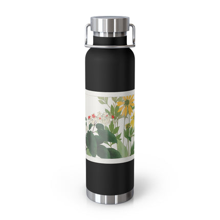 Clerodendrum & Rudbeckia by Tanigami Kônan Copper Vacuum Insulated Bottle, 22oz